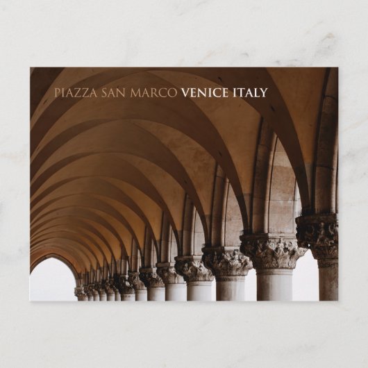 Piazza San Marco arches in Venetië Italië Briefkaart (Voorkant)