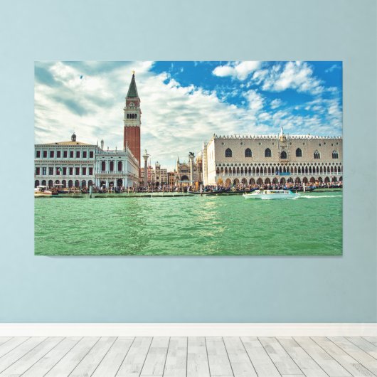 Piazza san Marco, het paleis van Venice Grand Cana Canvas Afdruk (Insitu (Houten vloer))