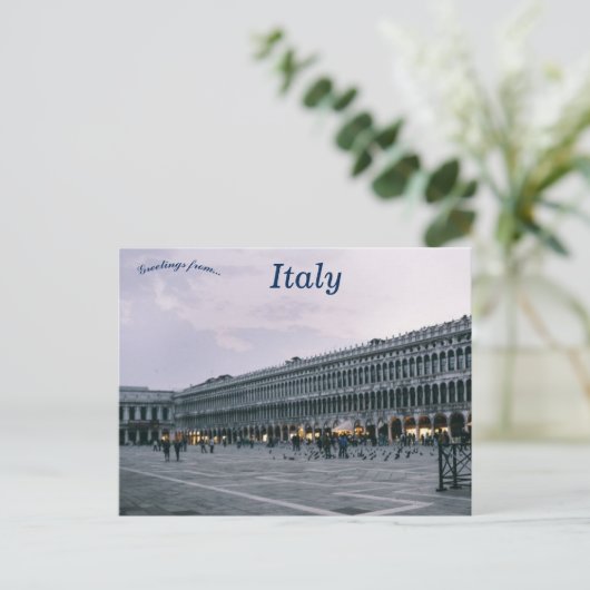 Piazza San Marco of San Marcoplein Venetië Italië Briefkaart (Staand voorkant)