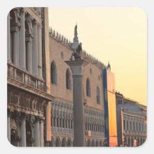 Piazza San Marco, Sint-Marcusplein, Venetië Vierkante Sticker