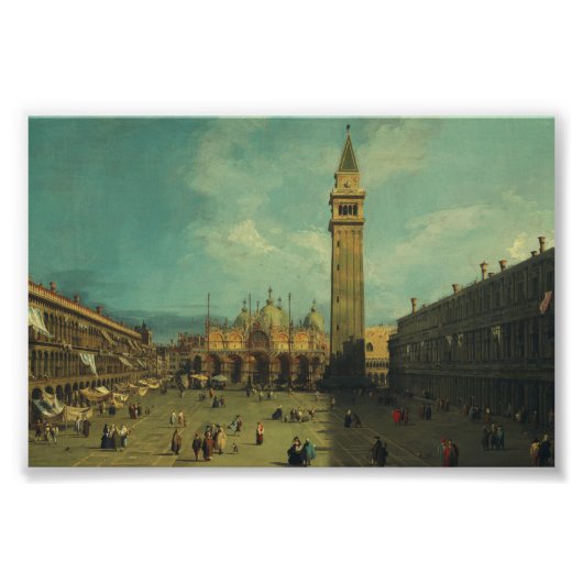 Piazza San Marco van Canaletto Foto Afdruk (Voorkant)