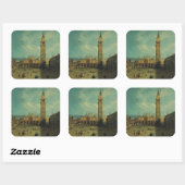 Piazza San Marco van Canaletto Vierkante Sticker (Vel)