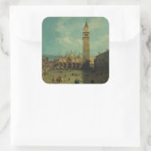 Piazza San Marco van Canaletto Vierkante Sticker (Tas)