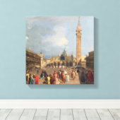 Piazza San Marco, Venetië, c.1760 Canvas Afdruk (Insitu (Houten vloer))