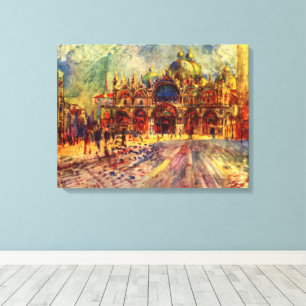 Piazza San Marco, Venetië door Pierre Renoir Canvas Afdruk
