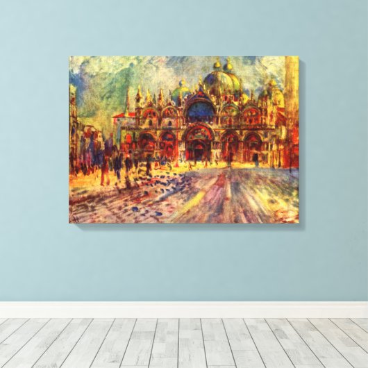 Piazza San Marco, Venetië door Pierre Renoir Canvas Afdruk (Insitu (Houten vloer))