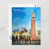 Piazza San Marco - Venetië, Italië Briefkaart (Voorkant / Achterkant)