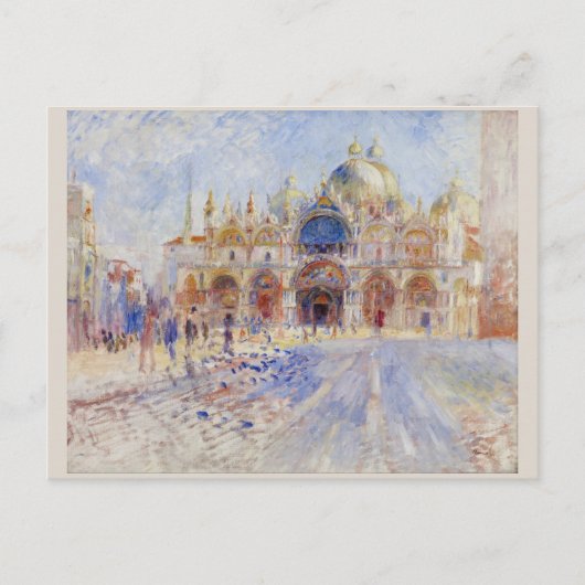 Piazza San Marco Venice door Pierre-Auguste Renoir Briefkaart (Voorkant)