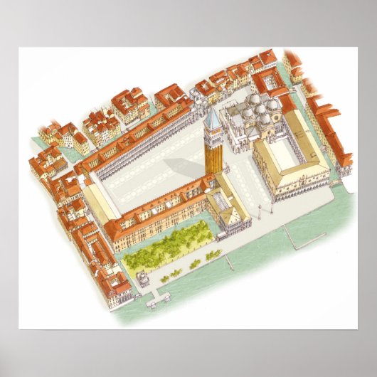 Piazza San Marco. Venice Italië Poster (Voorkant)