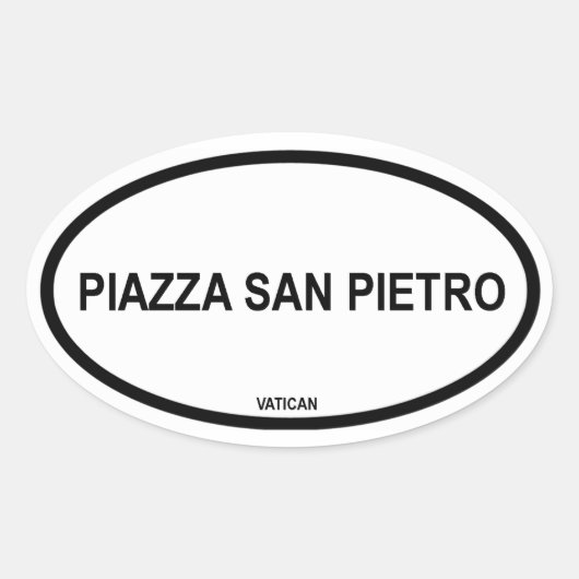 PIAZZA SAN PIETRO OVALE STICKER (Voorkant)