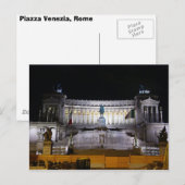 Piazza Venezia bij nacht Briefkaart (Voorkant / Achterkant)