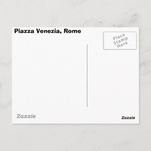 Piazza Venezia bij nacht Briefkaart (Achterkant)
