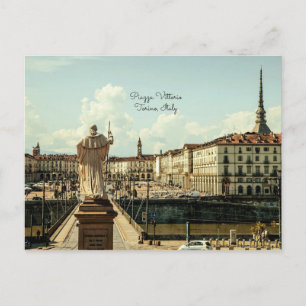 Piazza Vittorio, Turijn, Italië Briefkaart