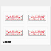 Piazzale Roma, Venetië, Italiaans straatnaambord Rechthoekige Sticker (Vel)