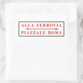 Piazzale Roma, Venetië, Italiaans straatnaambord Rechthoekige Sticker (Tas)