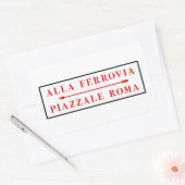 Piazzale Roma, Venetië, Italiaans straatnaambord Rechthoekige Sticker (Envelop)