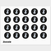 Pibble mama Pittie Love Pitbull Ronde Sticker (Vel)