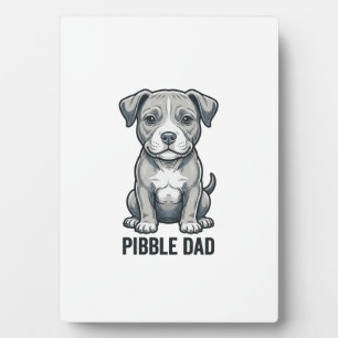 Pibble Papa Vintage Gravure Hond Shirt Ontwerp_1 Fotoplaat