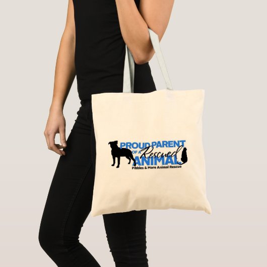 Pibbles & more Animal Rescue Proud Rescue Parent Tote Bag (Voorkant (product))