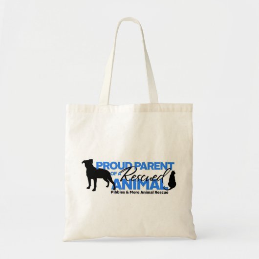 Pibbles & more Animal Rescue Proud Rescue Parent Tote Bag (Voorkant)