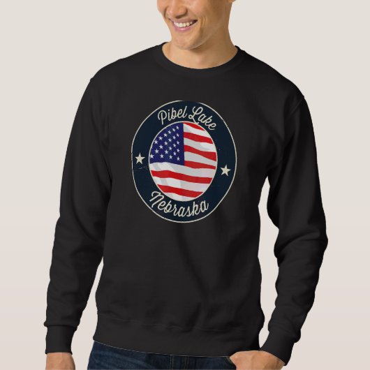 Pibel Lake Patriottische Nebraska Souvenir Trui (Voorkant)