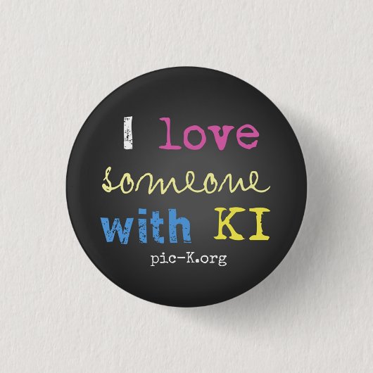 pic-K Love Ronde Button 3,2 Cm (Voorkant)