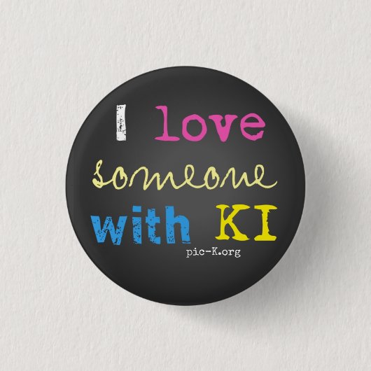 pic-K Love Ronde Button 3,2 Cm (Voorkant)