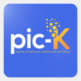 pic-K reversspeld Vierkante Sticker