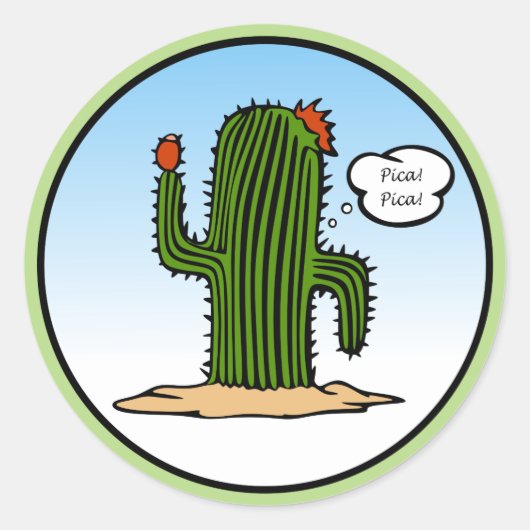 Pica Cactus Sticker (Voorkant)