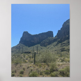 Picacho Peak Arizona Desert Landscape Mountains Poster