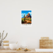 Picacho Peak Arizona Reisprint Poster (Keuken)