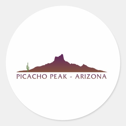 Picacho Peak - Arizona Ronde Sticker (Voorkant)