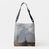 Picacho Peak Arizona Southwest-woestijnberg Crossbody Tas (Achterkant)