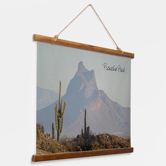 Picacho Peak Arizona Southwest-woestijnberg Hangend Wandkleed (Gebogen)