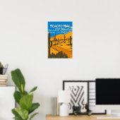 Picacho Peak State Park Arizona Retro Poster (Thuiskantoor)