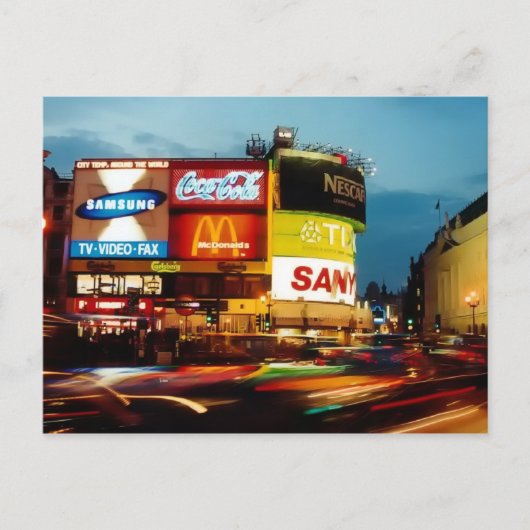 Picadilly Circus - Londen Briefkaart (Voorkant)