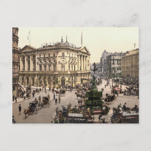 Picadilly Circus, Londen c.1895 Briefkaart (Voorkant)