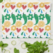 Picante Fiesta Chili kleurrijk patroon Theedoek (Gevouwen)