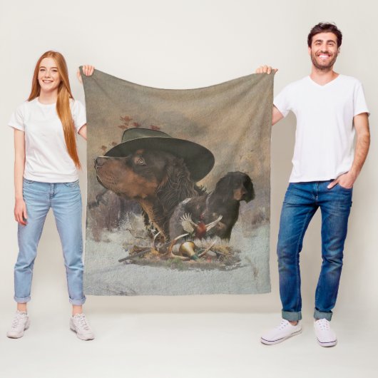 Picardy Spaniel, jachtseizoen Fleece Deken (In situ)