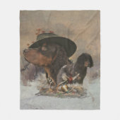 Picardy Spaniel, jachtseizoen Fleece Deken (Voorkant)