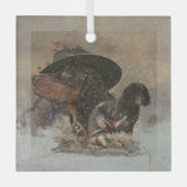 Picardy Spaniel, jachtseizoen Glas Ornament (Voorkant)