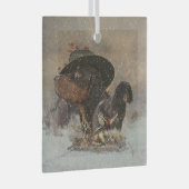 Picardy Spaniel, jachtseizoen Glas Ornament (Voorkant Rechts)