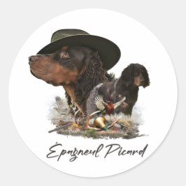 Picardy Spaniel, jachtseizoen Ronde Sticker