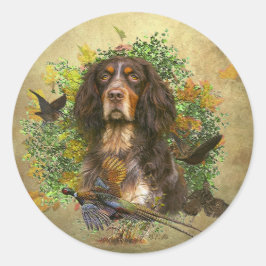 Picardy Spaniel, jachtseizoen Ronde Sticker