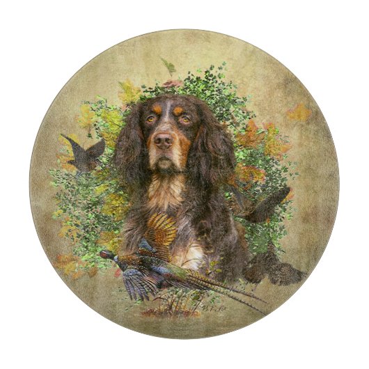 Picardy Spaniel, jachtseizoen Snijplank (Voorkant)
