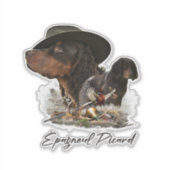 Picardy Spaniel, jachtseizoen Sticker (Voorkant)