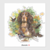 Picardy Spaniel, jachtseizoen Sticker (Vel)