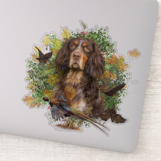 Picardy Spaniel, jachtseizoen Sticker (Detail)