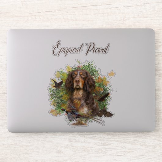 Picardy Spaniel, jachtseizoen Sticker (Computer)