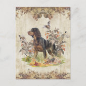 Picardy Spaniel, vogeljacht Feestdagenkaart (Voorkant)